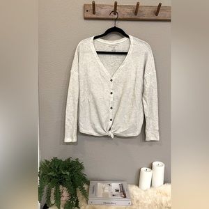 American Eagle Tied Button-Down Sweater